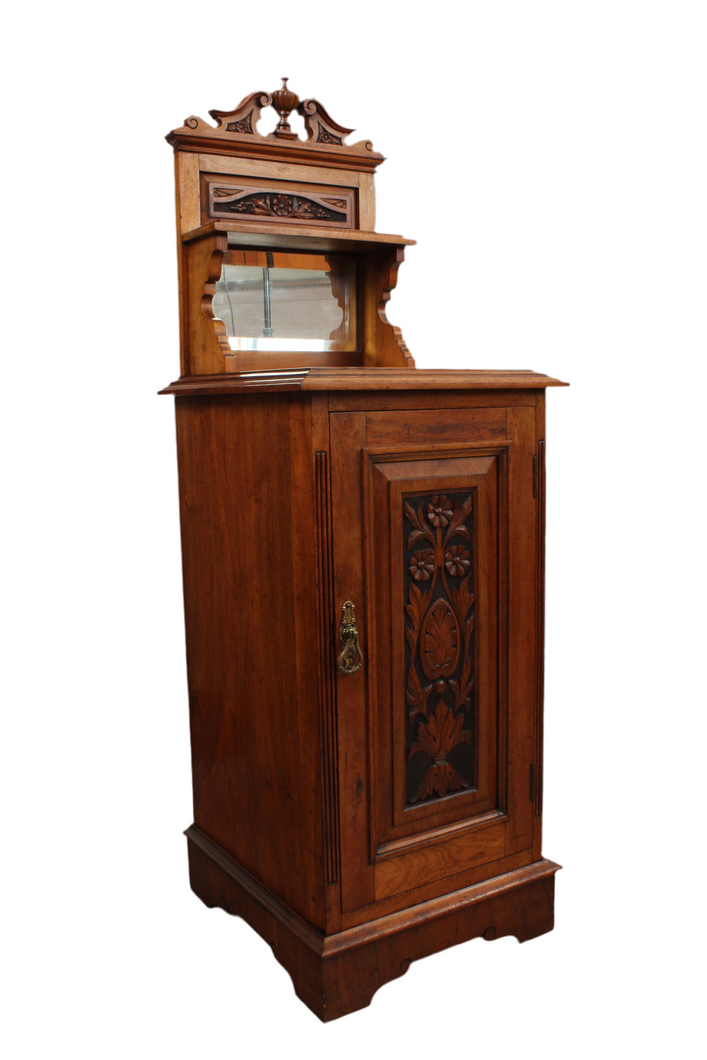 English Carved Mahogany Cabinet c.1900