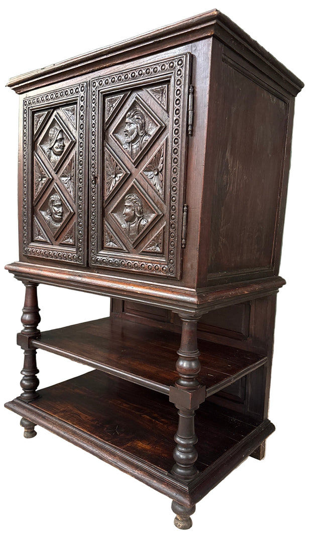Heavily Carved French Cupboard c.1850