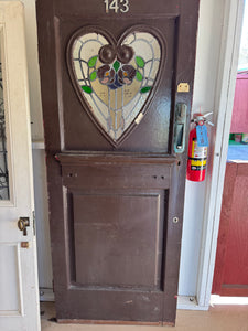 Antique English Stained Glass Door