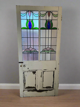 Load image into Gallery viewer, Antique English Stained Glass Door