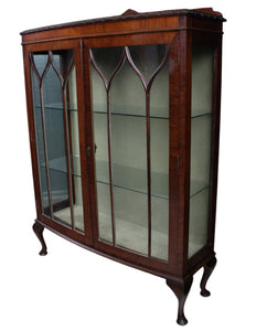 English Mahogany Display Cabinet c.1920