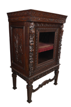 Load image into Gallery viewer, Handcarved English Vitrine Cabinet c.1860