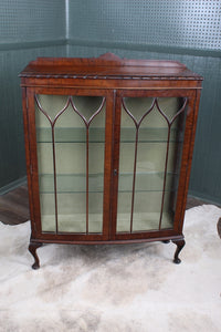 English Mahogany Display Cabinet c.1920