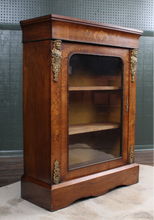 Load image into Gallery viewer, English Victorian Walnut Inlaid Pier Cabinet c.1870