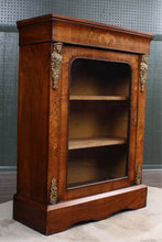 Load image into Gallery viewer, English Victorian Walnut Inlaid Pier Cabinet c.1870