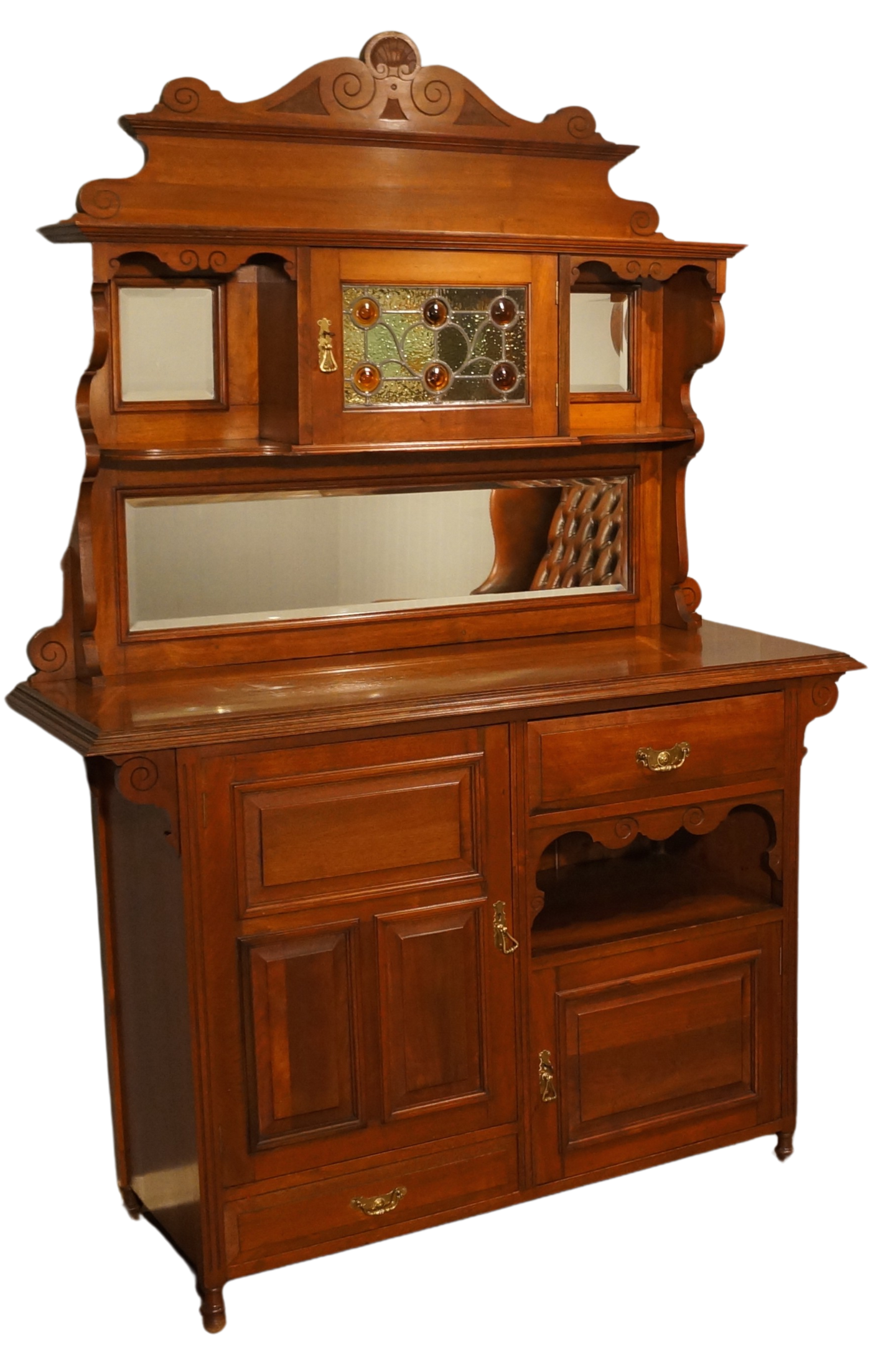 English Mahogany Mirrored Sideboard c.1890