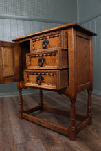 Load image into Gallery viewer, Petite English Oak Cabinet c.1950