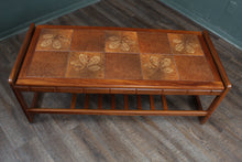 Load image into Gallery viewer, Danish Midcentury Teak and Tile Coffee Table c.1960