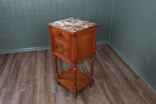 Load image into Gallery viewer, French Marble Top Carved Chevet c.1890