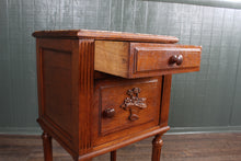 Load image into Gallery viewer, French Marble Top Carved Chevet c.1890