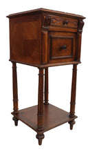 Load image into Gallery viewer, French Walnut Marble Top Chevet c.1890