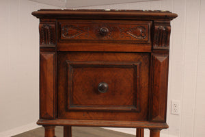 French Walnut Marble Top Chevet c.1890