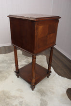 Load image into Gallery viewer, French Walnut Marble Top Chevet c.1890