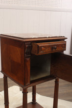 Load image into Gallery viewer, French Walnut Marble Top Chevet c.1890