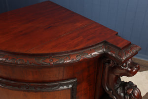 English Carved Mahogany Corner Cabinet c.1900