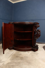 Load image into Gallery viewer, English Carved Mahogany Corner Cabinet c.1900