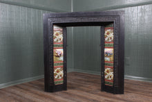 Load image into Gallery viewer, English Cast Iron and Tile Fire Surround c.1900