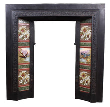 Load image into Gallery viewer, English Cast Iron and Tile Fire Surround c.1900