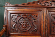 Load image into Gallery viewer, Carved French Walnut Bench c.1880