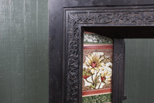 Load image into Gallery viewer, English Cast Iron and Tile Fire Surround c.1900
