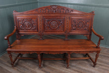 Load image into Gallery viewer, Carved French Walnut Bench c.1880