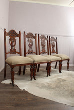 Load image into Gallery viewer, English Oak Chairs set of 4 c.1900