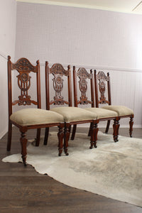 English Oak Chairs set of 4 c.1900