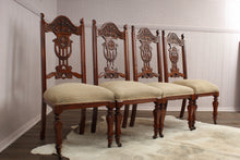 Load image into Gallery viewer, English Oak Chairs set of 4 c.1900