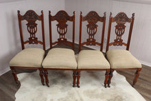 Load image into Gallery viewer, English Oak Chairs set of 4 c.1900