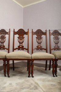 English Oak Chairs set of 4 c.1900