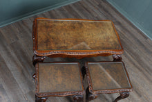 Load image into Gallery viewer, English Burl Walnut Nest of Tables c.1920
