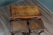 Load image into Gallery viewer, English Burl Walnut Nest of Tables c.1920