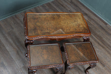 Load image into Gallery viewer, English Burl Walnut Nest of Tables c.1920