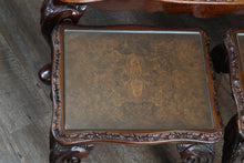 Load image into Gallery viewer, English Burl Walnut Nest of Tables c.1920
