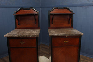 Pair French Marble Top Chevets c.1920