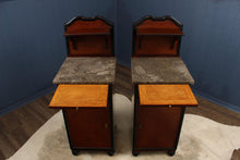 Load image into Gallery viewer, Pair French Marble Top Chevets c.1920