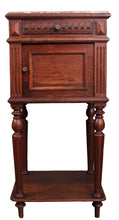 Load image into Gallery viewer, French Oak Marble Top Chevet c.1890