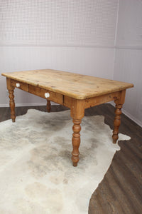 English Pine Farmhouse Table c.1920