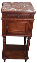 Load image into Gallery viewer, French Oak Marble Top Chevet c.1890