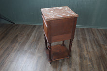 Load image into Gallery viewer, French Oak Marble Top Chevet c.1890
