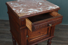 Load image into Gallery viewer, French Oak Marble Top Chevet c.1890