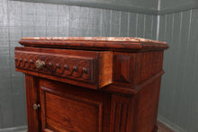 Load image into Gallery viewer, French Oak Marble Top Chevet c.1890