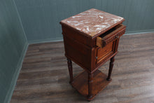 Load image into Gallery viewer, French Oak Marble Top Chevet c.1890