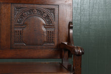 Load image into Gallery viewer, English Oak Monks Bench c.1900