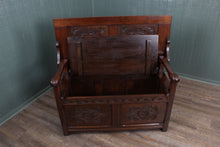 Load image into Gallery viewer, English Oak Monks Bench c.1900