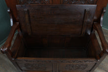 Load image into Gallery viewer, English Oak Monks Bench c.1900