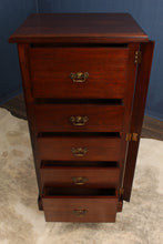 Load image into Gallery viewer, English Mahogany Wellington Chest c.1900