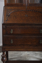 Load image into Gallery viewer, English Oak Art Deco Bureau Bookcase c.1930