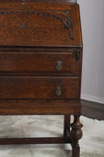 Load image into Gallery viewer, English Oak Art Deco Bureau Bookcase c.1930