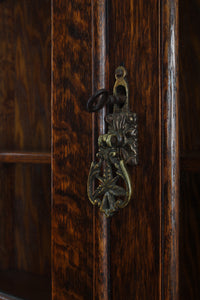 English Oak Art Deco Bureau Bookcase c.1930